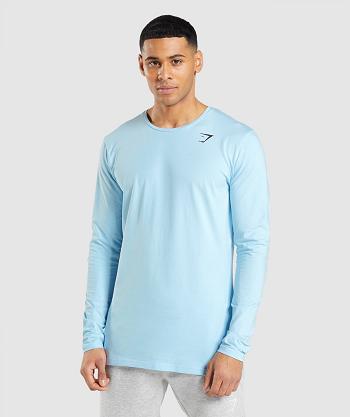 Gymshark Essential Long Sleeve Herr Beige | SE 3678NWY